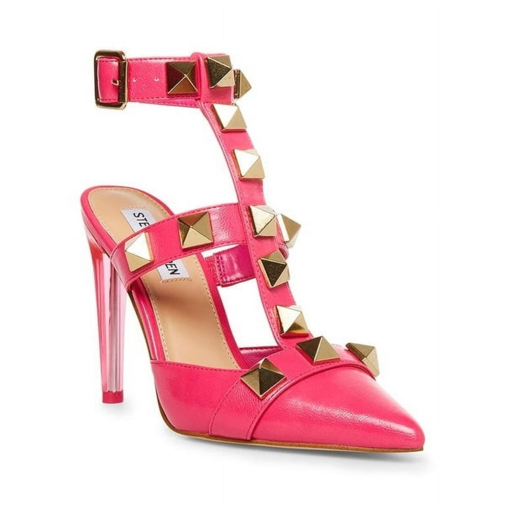 Steve Madden Audra Pink Pointed Stiletto ROCKSTUD